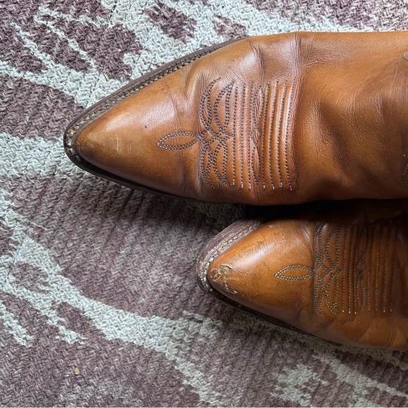 Justin Boots Tan Butterscotch 13” 1636 Cowboy Boots size 9 - Picture 8 of 12